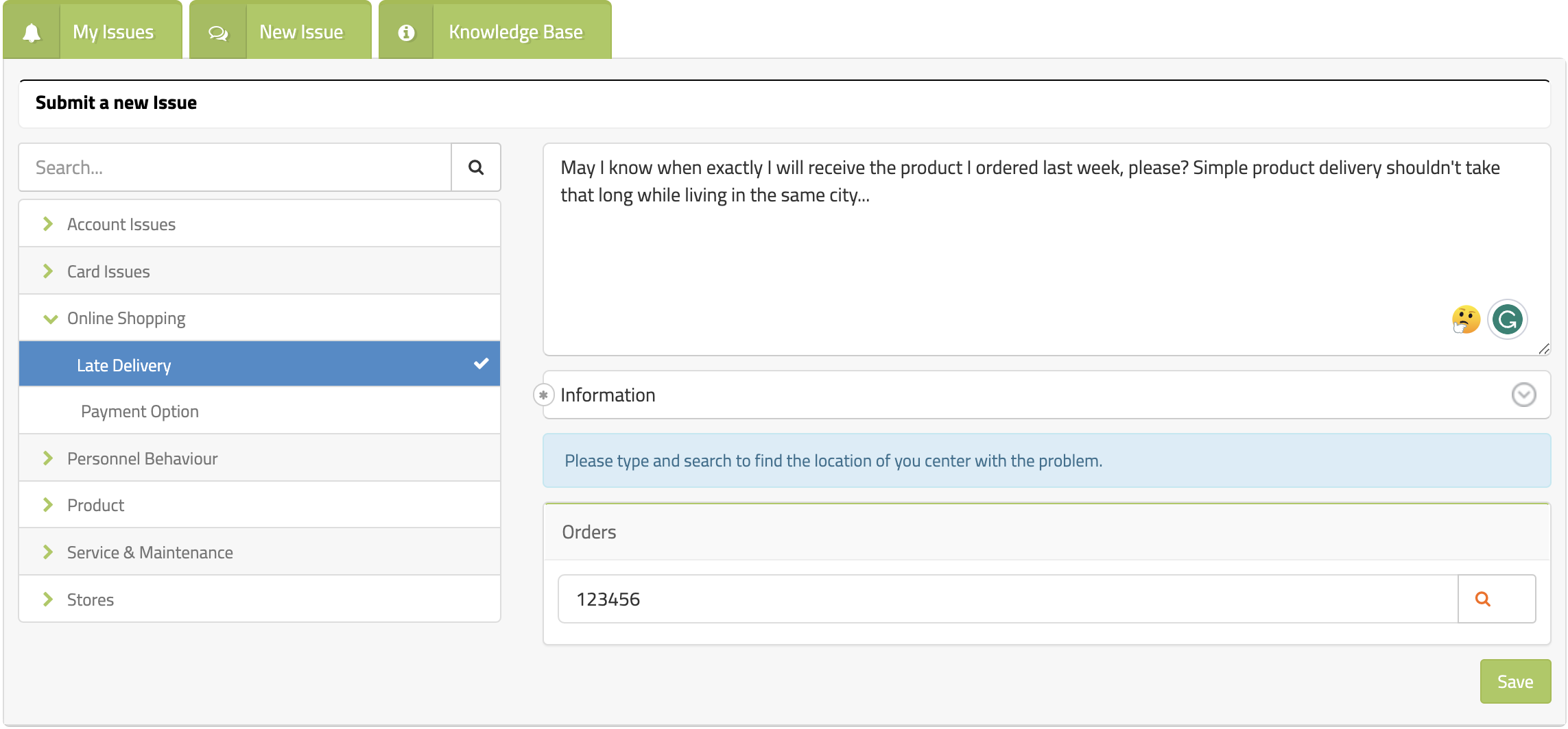 screenshot of Next4biz CSM